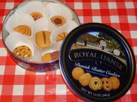Faux Food REALISTIC Danish Butter Cookies in Cookie Tin Play Food Treats 8x lot - £50.33 GBP
