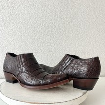 Rod Patrick Womens Brown Loafers 8.5 Caiman Leather Western Boots Slip O... - $391.05