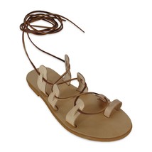 Animal print Leather sandals, Gladiators sandals, Tyre Up sandals, Greec... - £63.94 GBP+