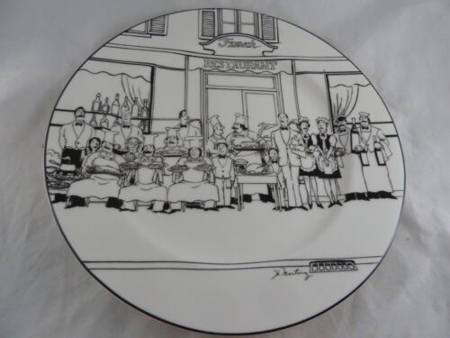 Primary image for Epoch Le Restaurant 12" Hand Painted Plate / Platter French Restaurant E120