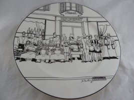 Epoch Le Restaurant 12&quot; Hand Painted Plate / Platter French Restaurant E120 - £20.81 GBP