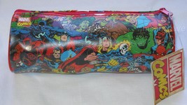 Licensed Marvel Heroes Comics Pencil Pen Case or Makeup Bag Thor Ironman Hulk - £8.61 GBP