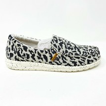 Hey Dude Womens Misty Woven Cheetah Grey Size 5 Slip On Walking Comfort Shoes - £39.92 GBP