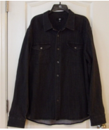 FRYE Long Sleeve Button Front Western  Denim Shirt BLACK Men&#39;s Sz XL NWT - $461.01 MXN