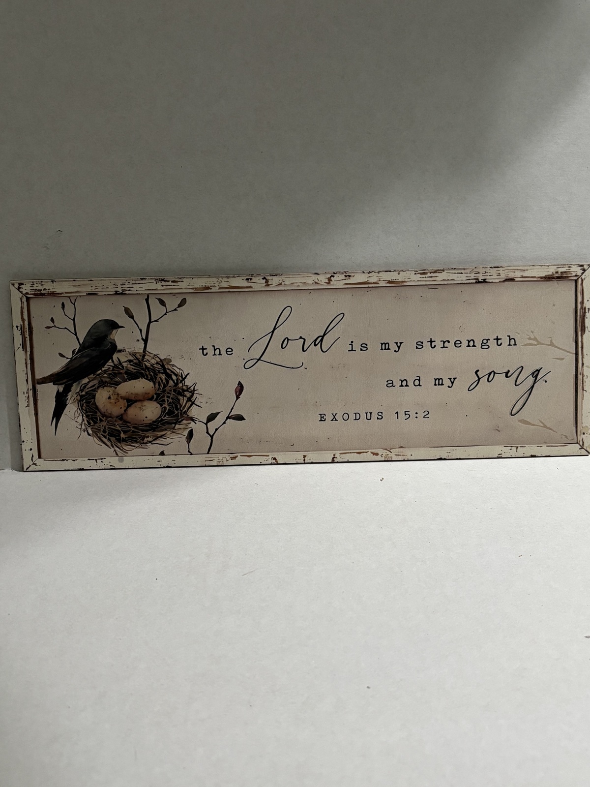“The Lord is my Strength” Wooden Wall Art - $12.00