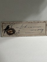 “The Lord is my Strength” Wooden Wall Art - $228.43 MXN