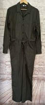 Gap Jumpsuit Women’s 14 TALL Long Sleeve Coveralls Utility Olive Army Me... - $57.00