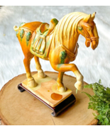 Tang Sancai Pottery Porcelain Dynasty War Horse Statue Glaze Ceramic VTG... - $3,629.47 MXN