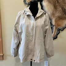 London Fog Hooded Jacket Men&#39;s XS Khaki Preppy Classic Academia Windbreaker - $38.68