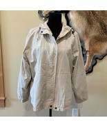 London Fog Hooded Jacket Men&#39;s XS Khaki Preppy Classic Academia Windbreaker - $38.68