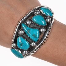 6 5/8&quot; Battle Mountain Turquoise Navajo cuff bracelet Richard Henry Yazzie - $895.95