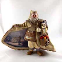 Thomas Kinkade Santa ecru Figurine 2003 Snowy Night cottage  clothtique 8" - $29.69