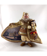 Thomas Kinkade Santa ecru Figurine 2003 Snowy Night cottage  clothtique 8&quot; - $29.69