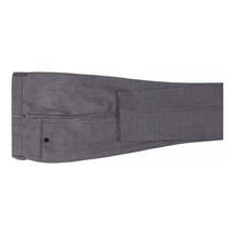 Men Renoir Flat Front Pants 100% Wool Super 140's Classic Fit 508-3 Mid gray image 5