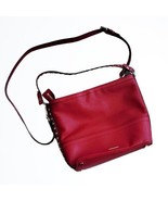 Rebecca Minkoff Red Leather Silver Studded Blythe Dual Strap Hobo Should... - £111.41 GBP