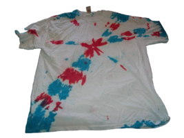 Red White and Blue tye dyed T-Shirt Size XL - £10.07 GBP