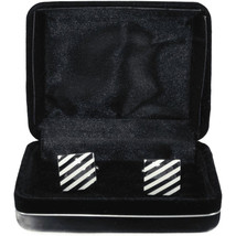 Men J.Valintin Cufflinks by Vitorofolo for French Cuff Shirt V29-10 Silver White image 2