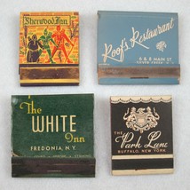 4 Vintage Matchbooks FULL Sherwood Inn Roofs Restaurant White Inn The Park Lane - £19.53 GBP