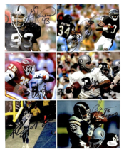 Multi 6 X Nfl Players Autographed 14X11 Collage Photo Jsa Cert - £65.89 GBP