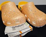 Crocs Toddler Little Kids Orange Sorbet Glitter Classic Clogs Size C13 NWT - $38.69