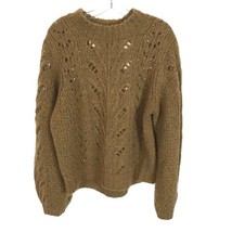 Womens Size XL J.Crew Point Sur Alpaca Wool Blend Knit Pointelle Sweater - £30.27 GBP