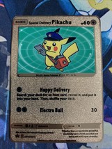 Special Delivery Pikachu Gold Metal Pokemon Card SWSH074 Promo - $15.00