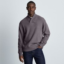 Everlane Mens The Felted Merino Shawl-Collar Sweater Wool Gray M - £77.12 GBP