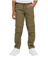 Eddie Bauer Boys Girls Pants Shorts Green Convertible Cargo Pockets UPF 50 - $51.32 CAD