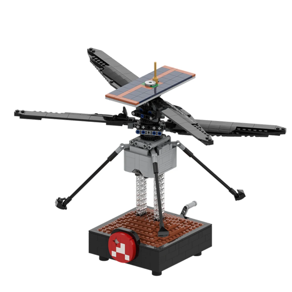 MOC Mars Helicopter For Probe Robot Ingenuity By Perijove Parachute Building - £73.78 GBP