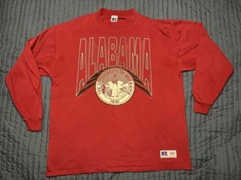 Vintage Russell Athletic High Cotton Long Sleeve T Shirt University Of Alabama  - £22.21 GBP