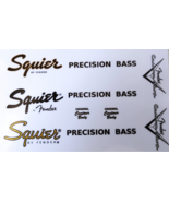 9 - Squi@r Precisi@n bass by Fender 3x LOGO STICKER - Strait - $8.22 CAD