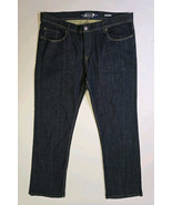 Seven7 Jeans Mens 38x34 ( 40x34 ) Premium Denim Straight Fit Dark Blue - $18.49