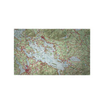 Betsy Drake 18 x 26 in. Lake Winnipesaukee NH Nautical Map Small Door Mat - $63.62 CAD