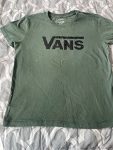Vans Women’s Large Tshirt Vans Logo Shirt Green - $8.00