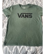 Vans Women’s Large Tshirt Vans Logo Shirt Green - $150.04 MXN