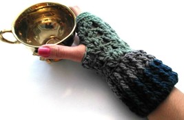 Fingerless Gloves, Mittens, Crochet, Handmade,Lace, Knit, Gift, Wrist Wa... - £19.61 GBP