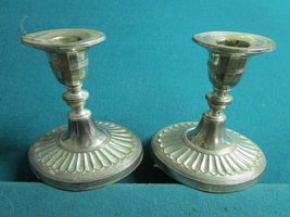 Compatible with Gorham Japan Pair Candleholder silverplate, Oval Base, 5... - £81.89 GBP