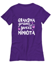 Grandma T Shirt Grandma Grams Sweet Mimicita Purple-W-Tee - £16.70 GBP