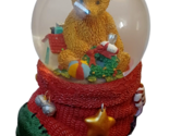 Christmas Teddy Bear in Stocking Water Globe by the SF Music Box Company - $14.22