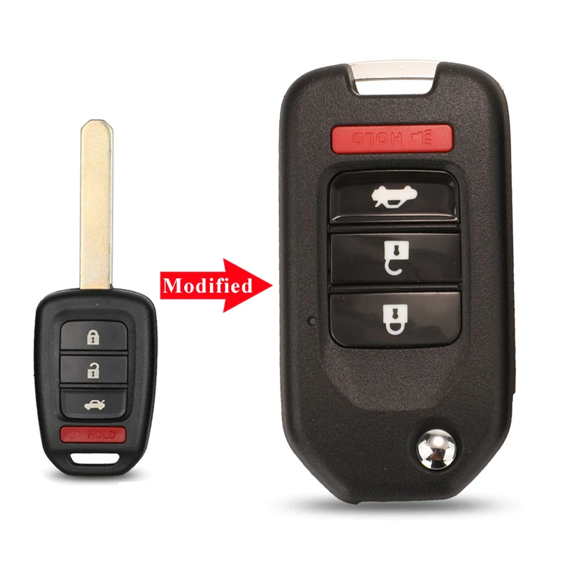 Jingyuqin Modified Flip Remote Key For Fit Xrv Vezel City Jazz Hrv 2/3/4 Butt - £41.03 GBP