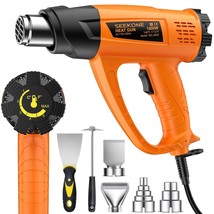 SEEKONE Heat Gun 1800W Heavy Duty Hot Air Gun Kit Variable Temp Control ... - £43.11 GBP