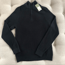NWT Goodfellow &amp; Co Black 1/4 Zip Texture Sweater S - $18.00