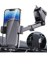 QAB Car Phone Mount Windshield Holder Military-Grade Suction Black - $18.12 CAD