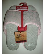 New Dearfoams Women&#39;s Memory Foams House Slide Slippers Gray/Pink X-Larg... - $495.36 MXN