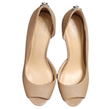 Michael Kors Tan Cutout Peep Toe Pumps Size 7 1/2 M image 5