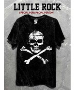 Unleash Your Bold Style with the Little Rock Cross Skull Tee! I Retro-In... - $27.50