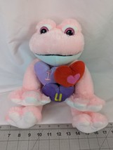 Animal Adventure Pink Frog Plush 12 Inch Hearts I Love You 2015 Stuffed Animal - $9.95