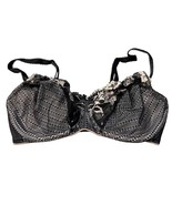 Lunaire 36DD Underwire Lace Bra Black &amp; White Adjustable Straps Stretch ... - $32.89 CAD
