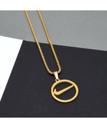 NEW NIKE GOLD NECKLACE PLATED METAL 20&quot; INCH CHAIN WITH ADJUSTER SWOOSH - €15,44 EUR