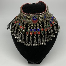 310g, 12&quot;x4.25&quot;Kuchi Choker Necklace Multi-Color Tribal Gypsy Bohemian,B14099 - £37.92 GBP